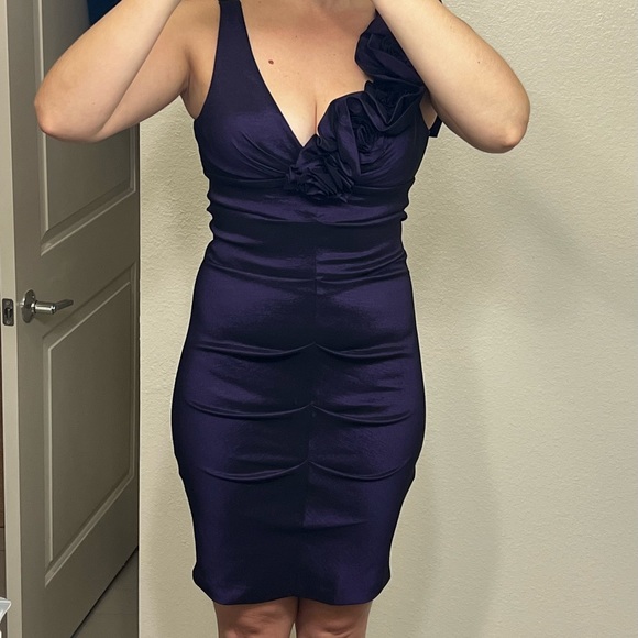 Xscape Womens dress Ruffle puff cocktail dress - Picture 8 of 9